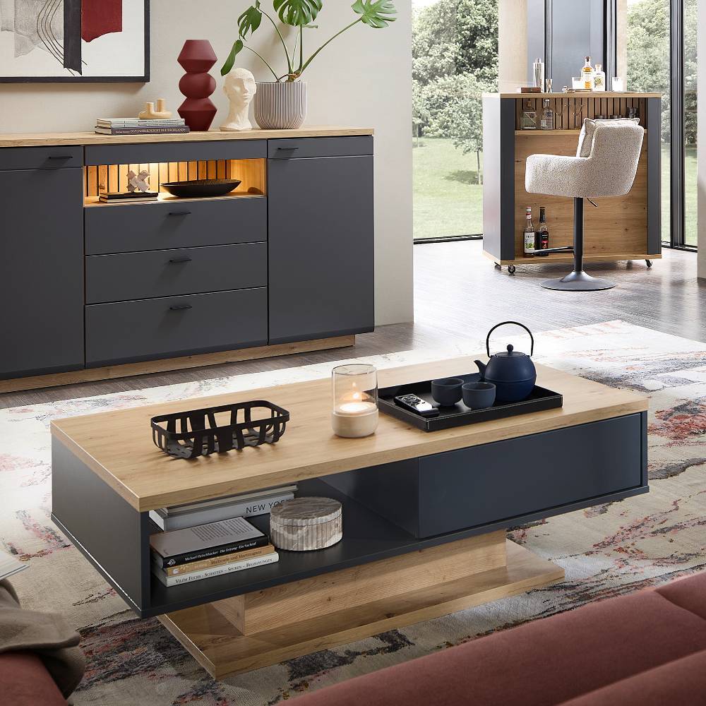 Couchtisch Yarisis in modernem Design mit einer Schublade