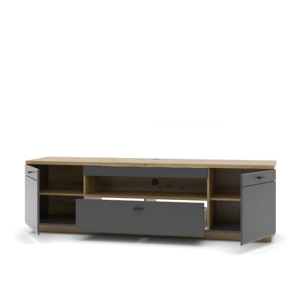 Wohnwand Yarisis in modernem Design 230 cm hoch (sechsteilig)