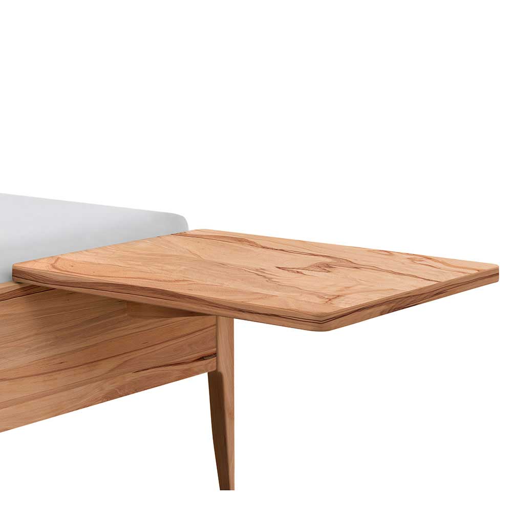 Niedriges Bett Ytolin aus Wildbuche Massivholz geölt