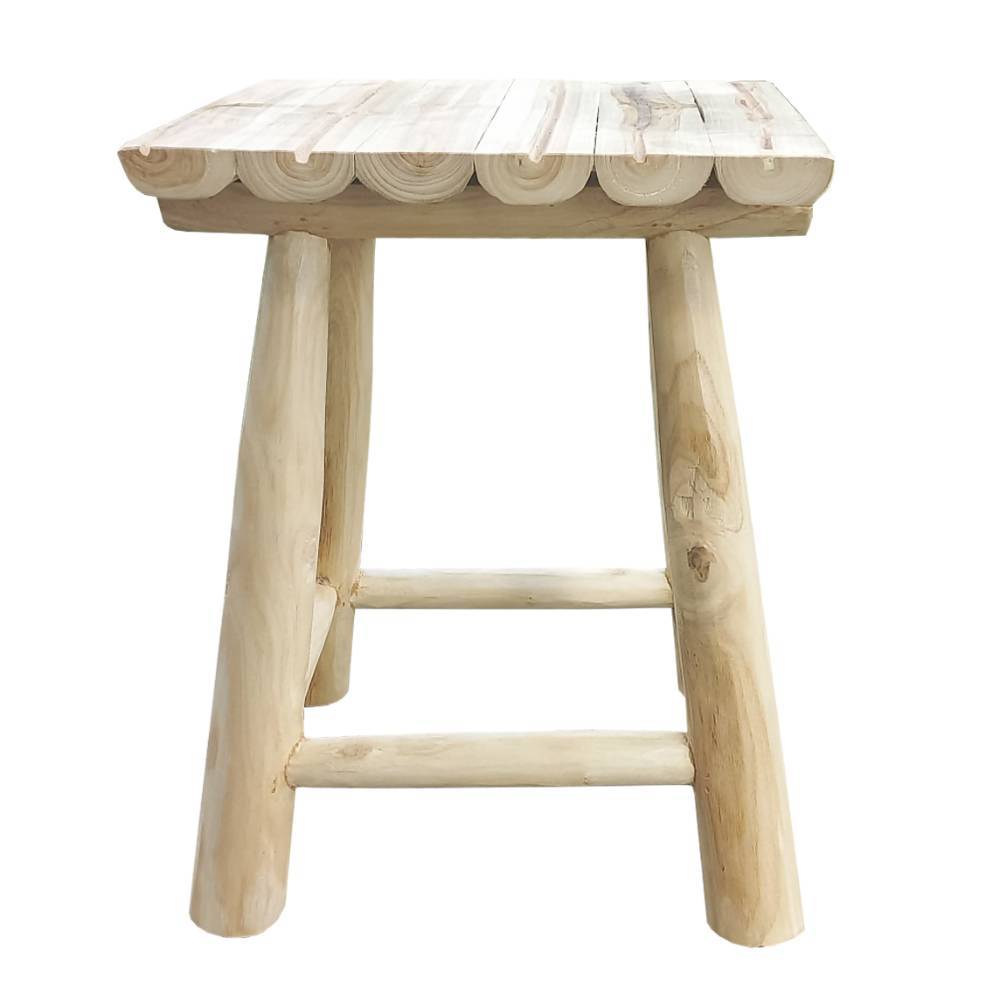 Hocker Gala aus Teak Massivholz in quadratischer Form