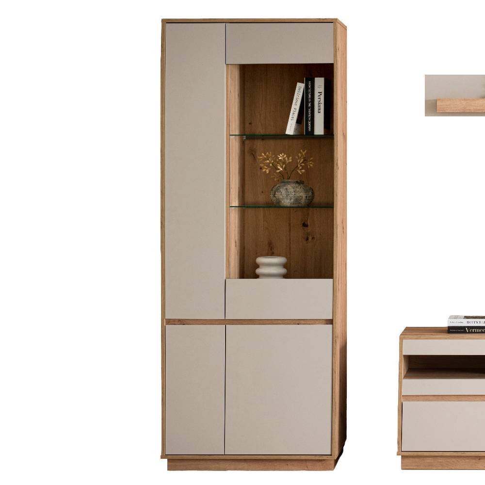 TV Wohnwand Ikba 205 cm hoch und 45 cm tief (dreiteilig)
