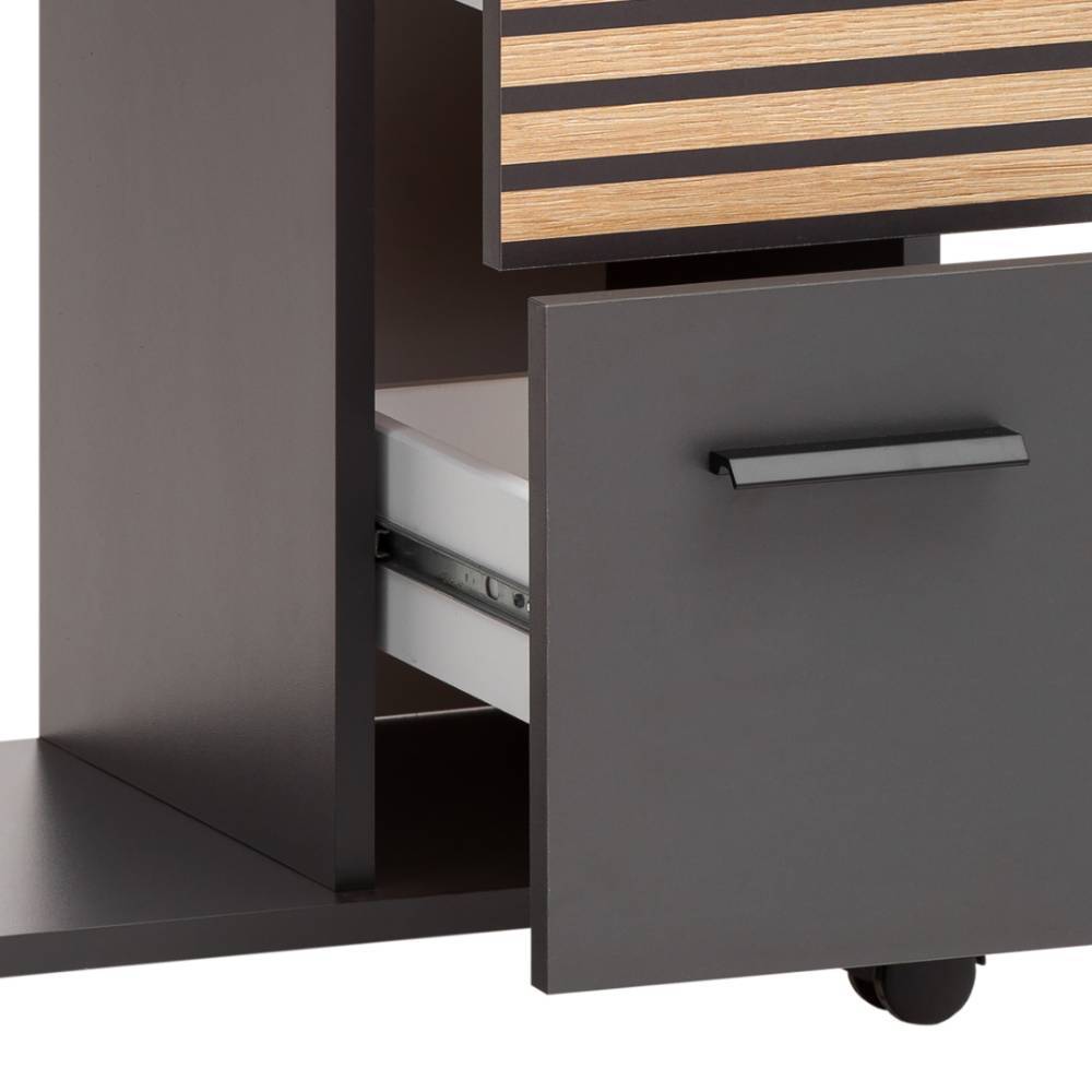 Waschbeckenunterschrank Bennus auf Rollen in modernem Design