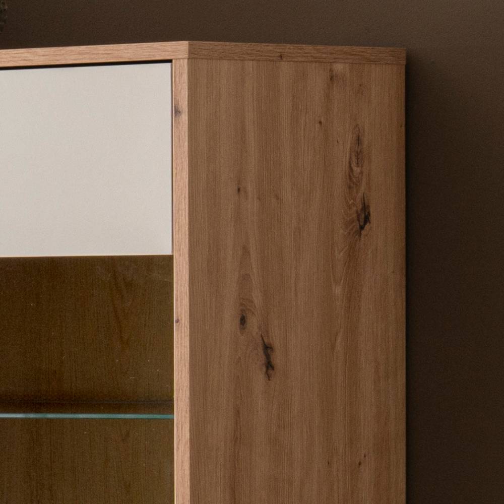 Highboard Vitrine Ikba mit Glastüren 164 cm breit