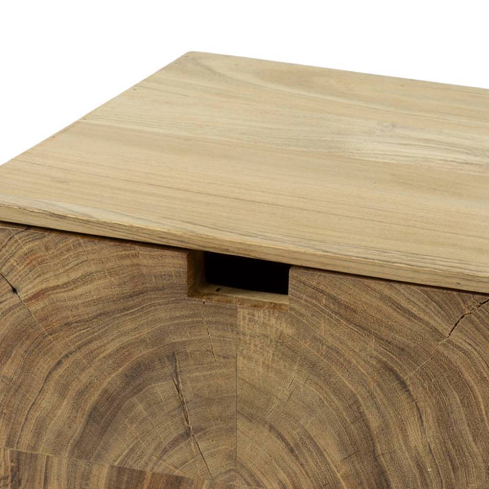 Nachttisch Cristalcio aus Akazie Massivholz für die Wandmontage