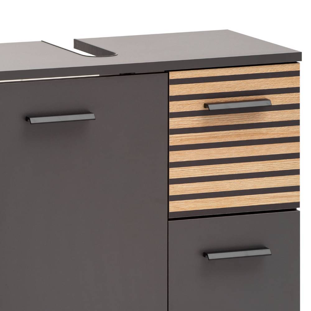 Waschbeckenunterschrank Bennus auf Rollen in modernem Design
