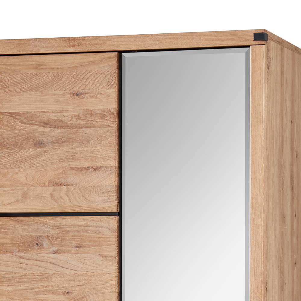 Dielenschrank Tablonero mit Spiegeltür in Wildeichefarben