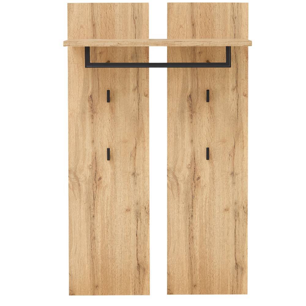 Wandgarderobe Alamo in Altholz Optik mit 4 Kleiderhaken