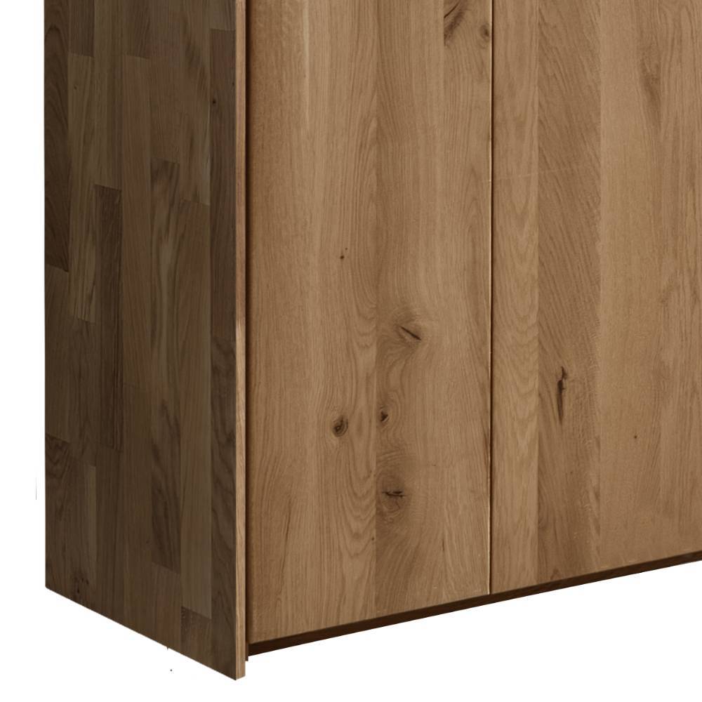 Massivholz Kleiderschrank groß Snoba aus Wildeiche Massivholz mit Drehtüren