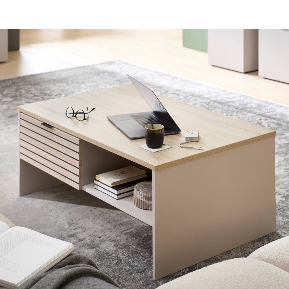 Couchtisch Jasefiana mit Wangen Gestell 110 cm breit