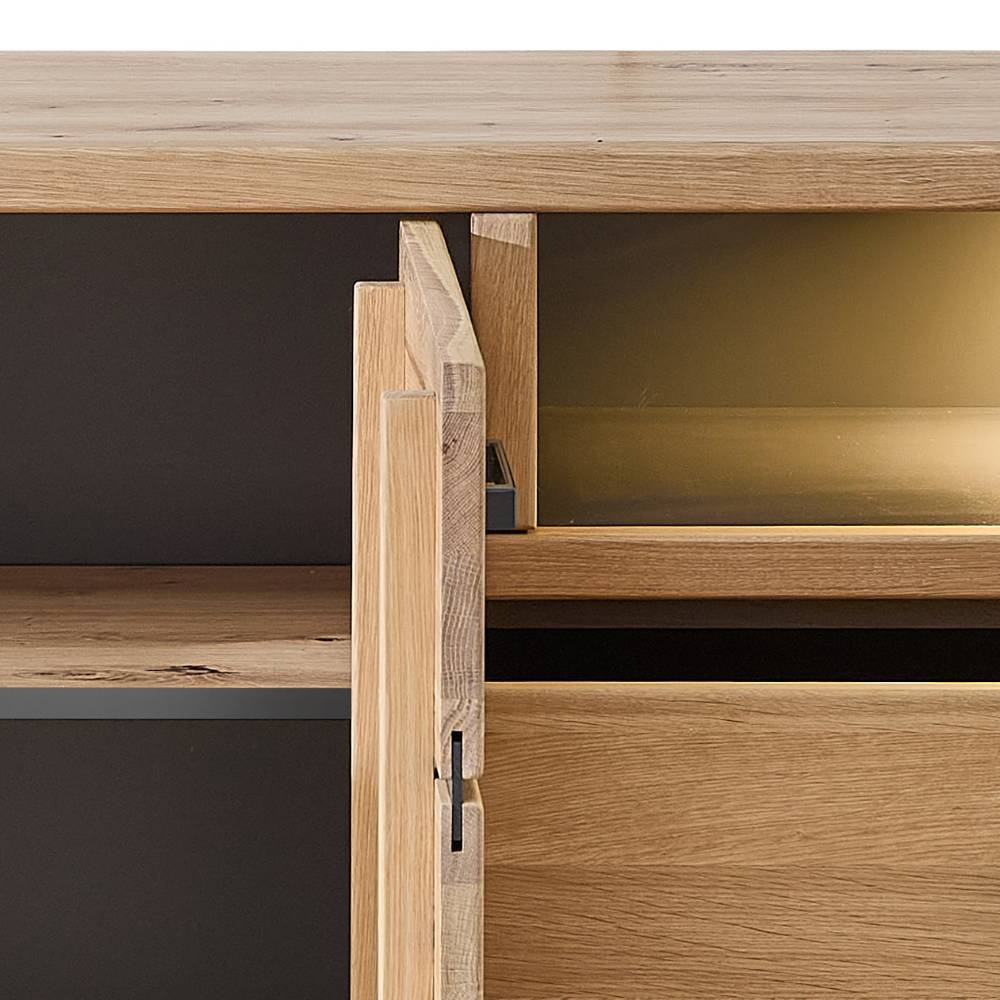 Sideboard Tablonero in Wildeichefarben mit LED Beleuchtung