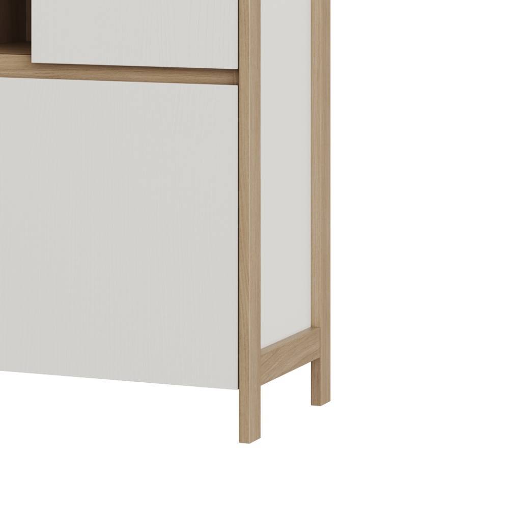 Komplettbüro Labrassa zweiteilig in Eichefarben & Weiß (zweiteilig)