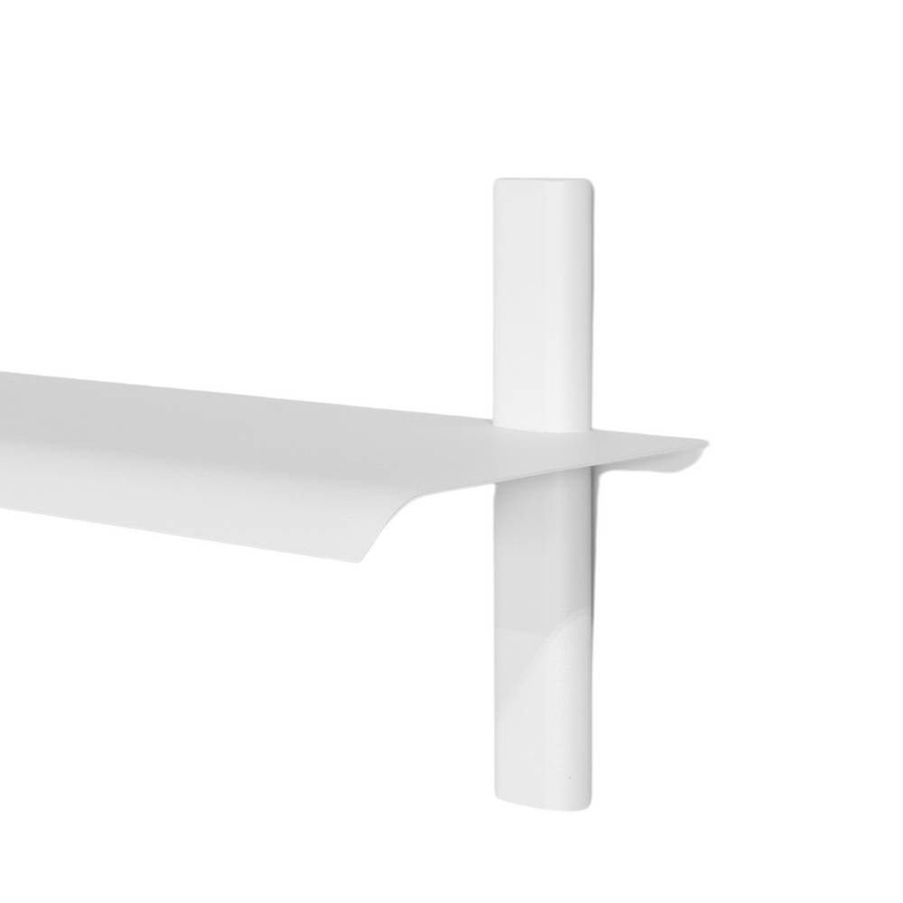 Metall Wandregal Sesnica in Weiß pulverbeschichtet 60 cm breit
