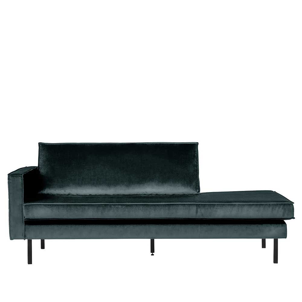 Samt Recamiere Maiwos in Petrol im Retro Design