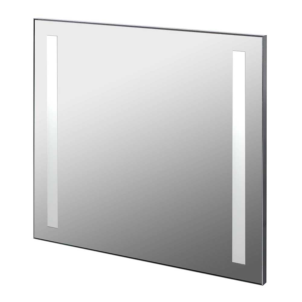 Badezimmerspiegel Hilian mit LED Beleuchtung und Kunststoffrahmen