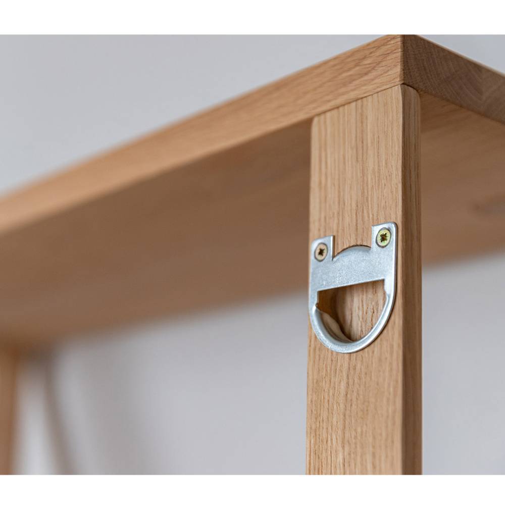 Wandgarderobe Gravura aus Eiche Massivholz mit Hutablage aus Holz