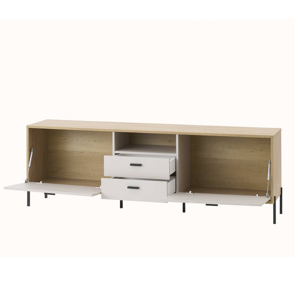 TV Lowboard Zimena 195 cm breit mit einem offenen Fach