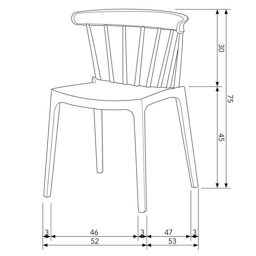 Balkonstuhl Grande in Taupe aus Polypropylen (2er Set)