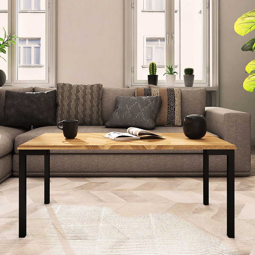 Wohnzimmer Tisch Yalley aus Wildeiche Massivholz im Skandi Design