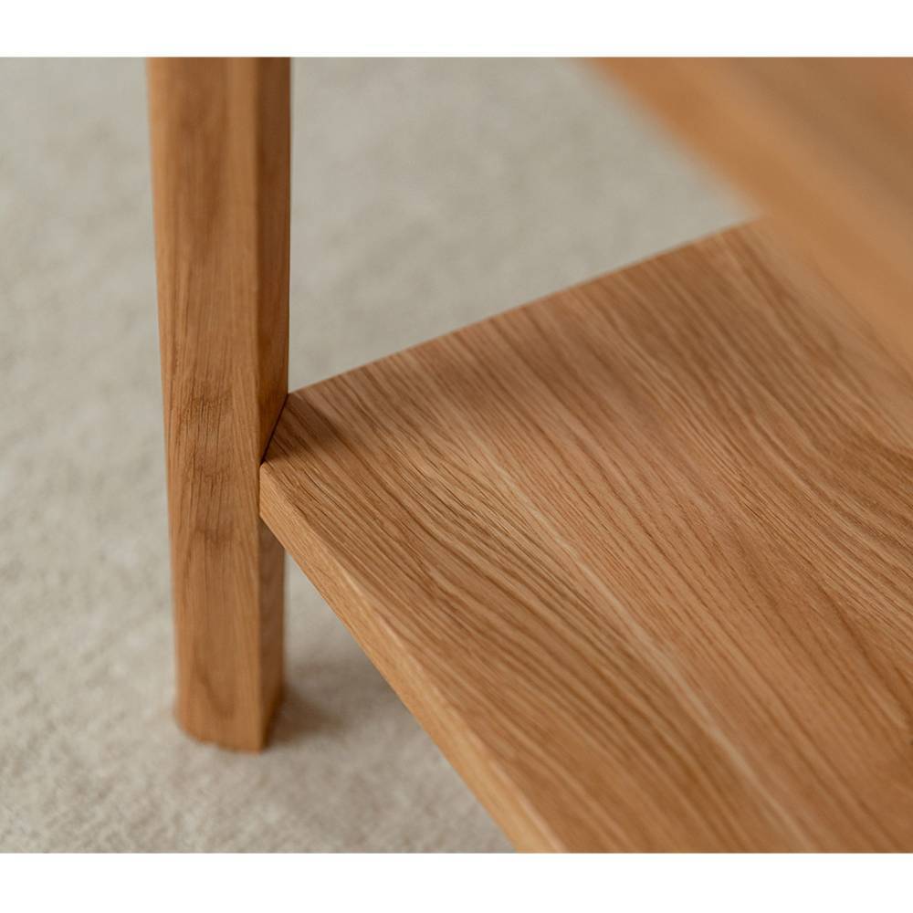 Massivholzregal Gravura aus Eiche Massivholz 80 cm hoch