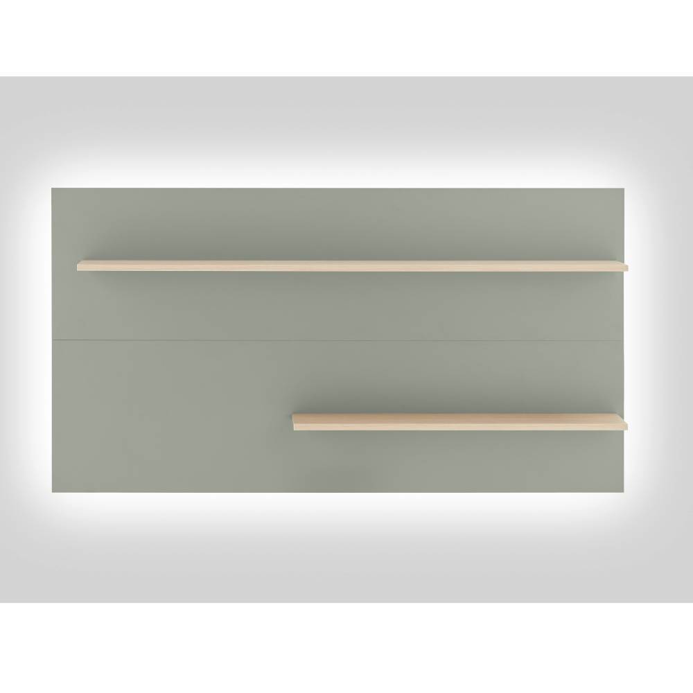 Anbauwand Ulfava in modernem Design - Graugrün (zweiteilig)