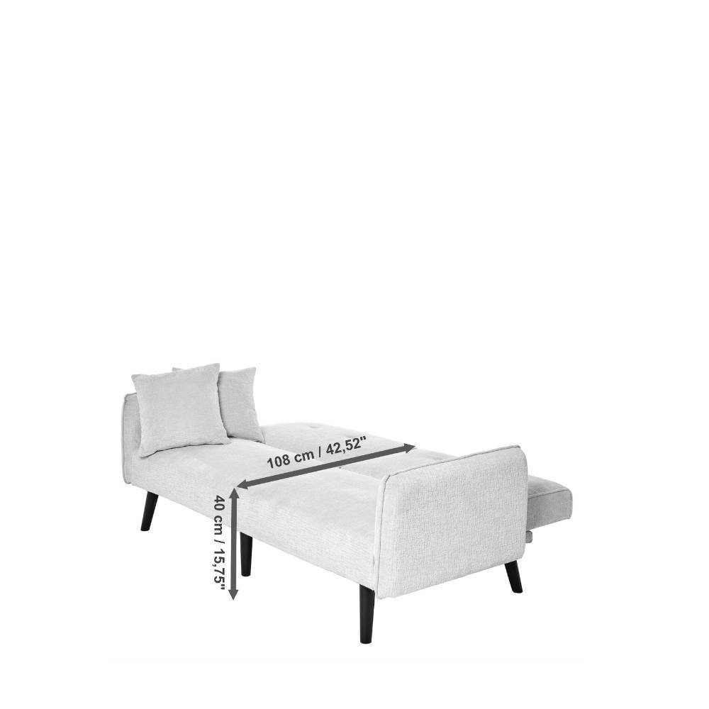 Schlafsofa Segradon in Offwhite mit Rücken Klappmechanik