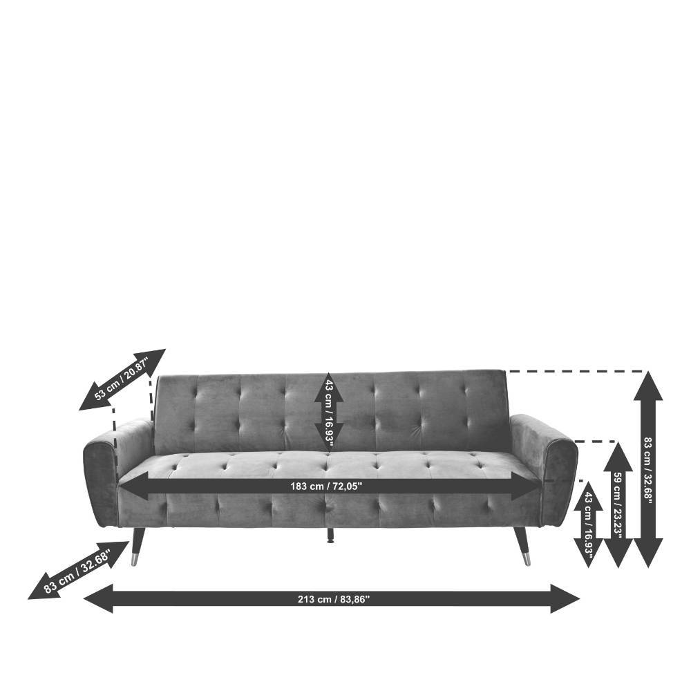Dreisitzer Sofa Sair aus Boucle Stoff im Retrostil