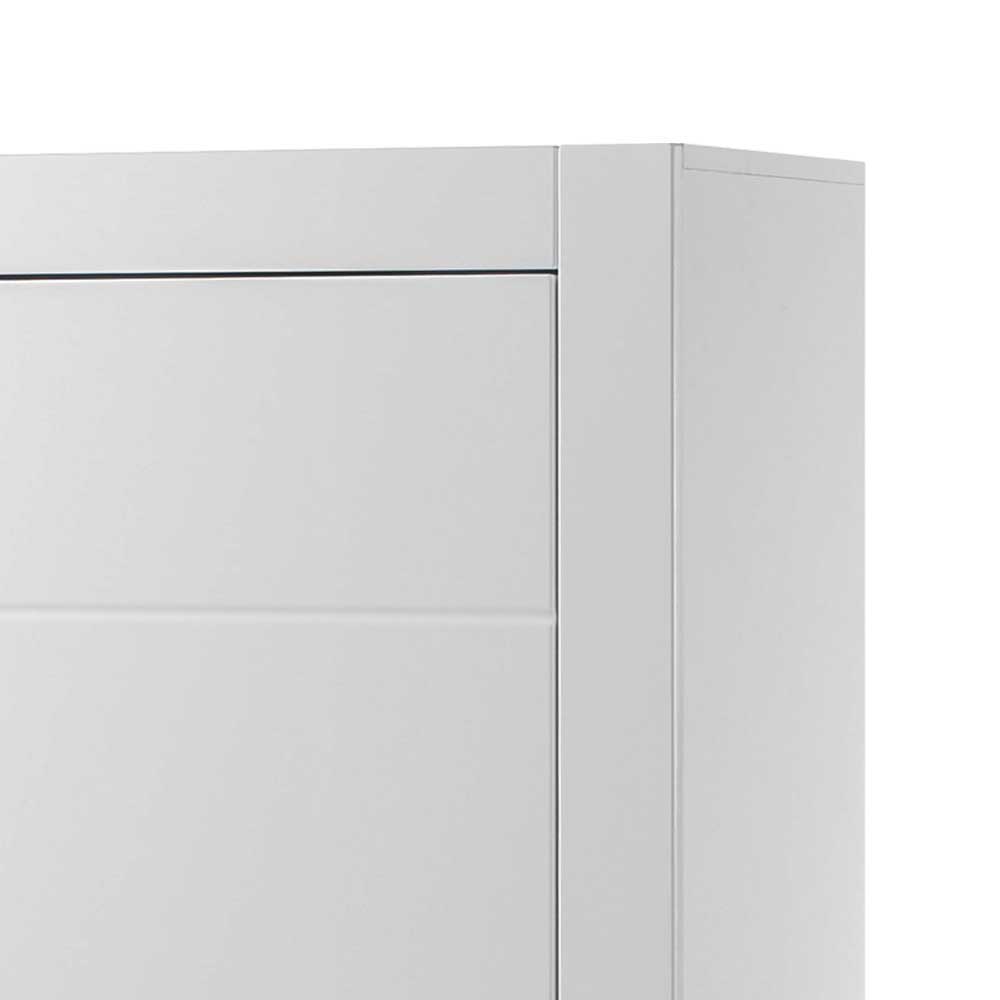 Kleines Highboard Triango in Weiß Hochglanz 65 cm breit