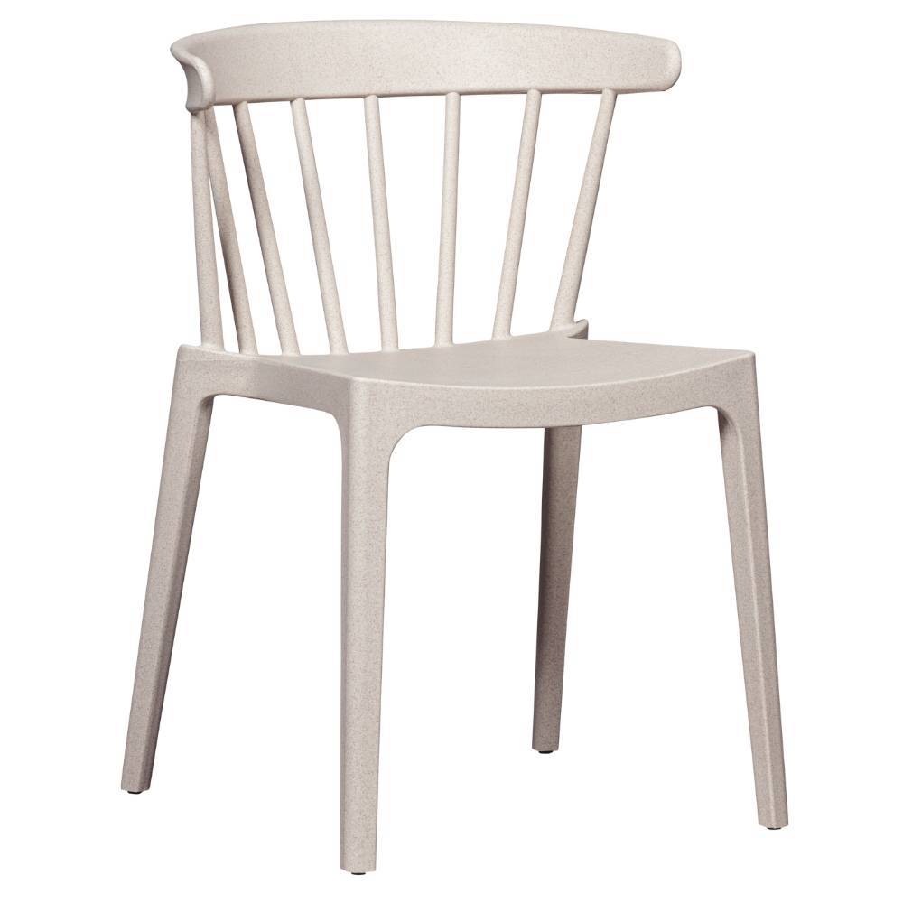 Gartenstuhl Futura aus Kunststoff in Offwhite (2er Set)
