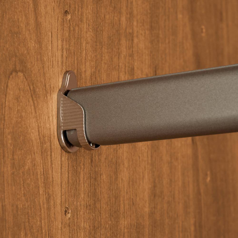 Schlafzimmerschrank modern Merkur in Eiche Bianco und Dunkelbraun