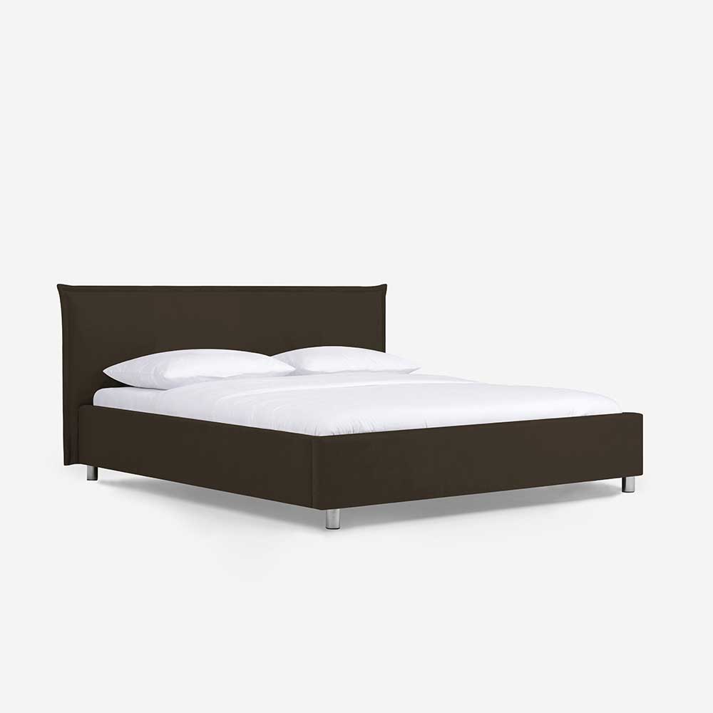 Jugendbett Vivenda in Braun Kunstleder modern