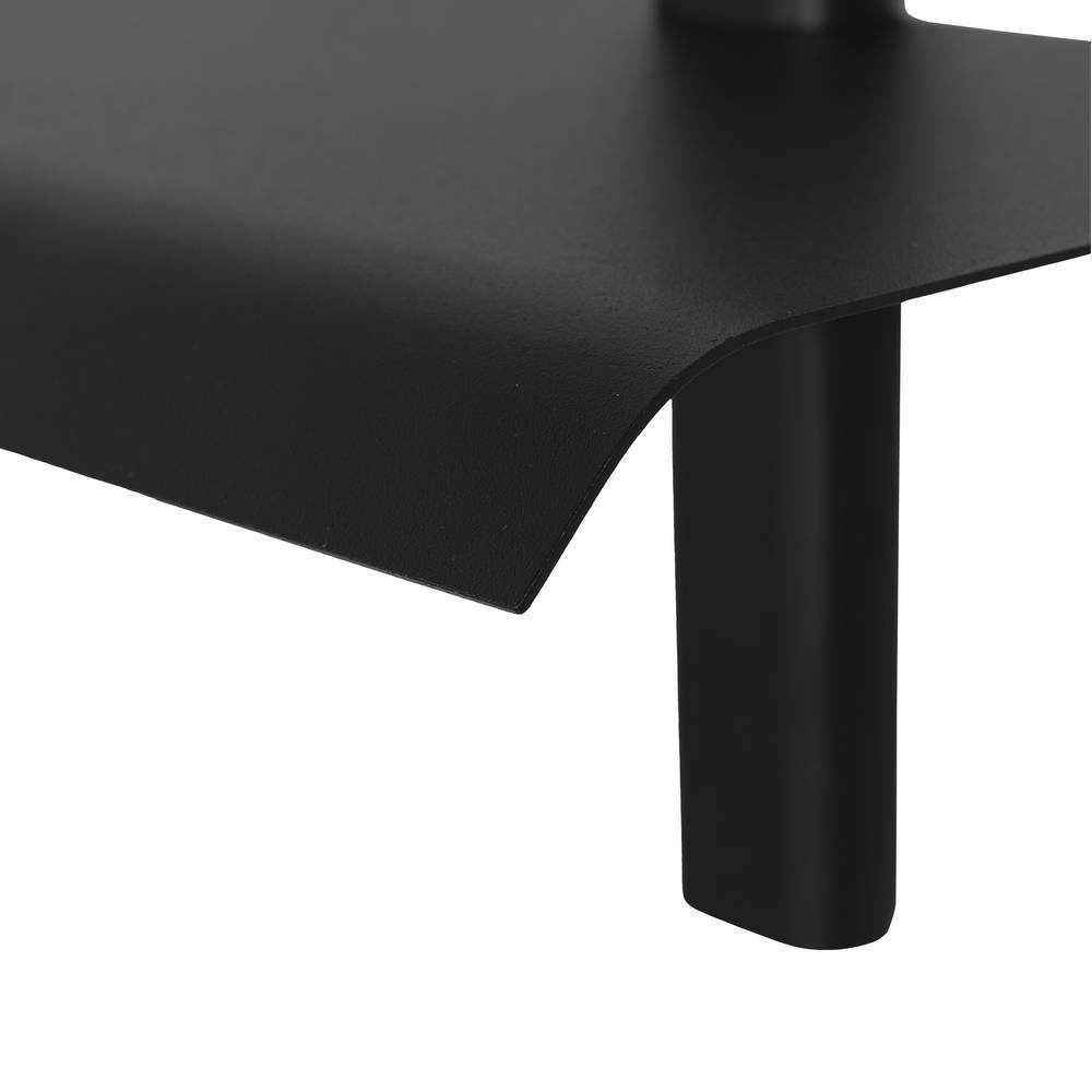 Wandboard Velletriu in Schwarz pulverbeschichtet aus Stahl