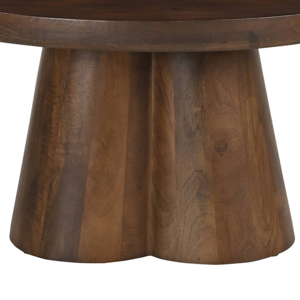 Massivtisch Iloca in Dunkelbraun 40 cm hoch