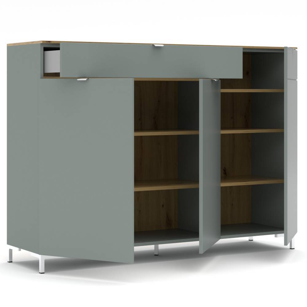 Wohnzimmer Kommode Sua in modernem Design mit Metallgriffen