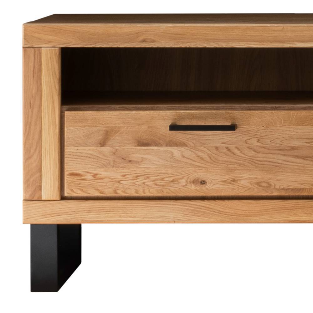 Wohnwand Suzana in Wildeichefarben im Industry und Loft Stil (vierteilig)