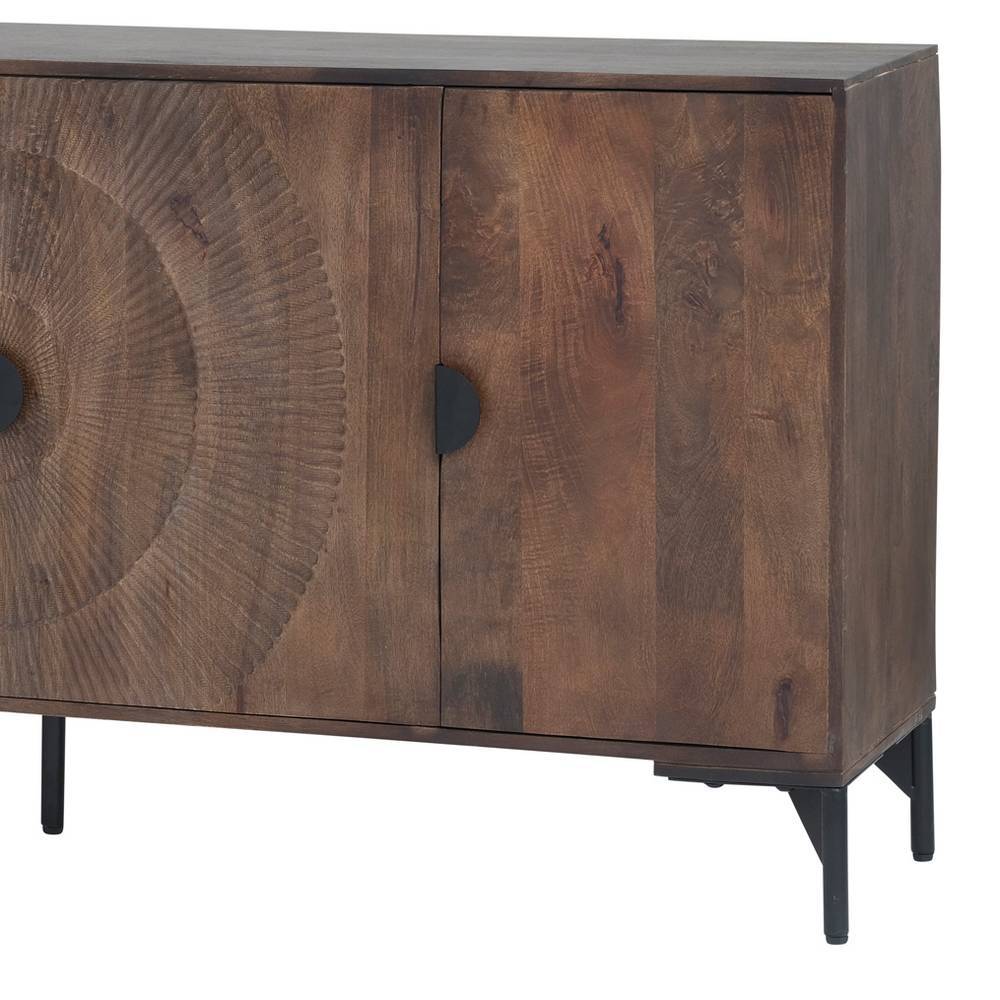 Sideboard Ostora aus Mangobaum Massivholz mit Mandala Motiv
