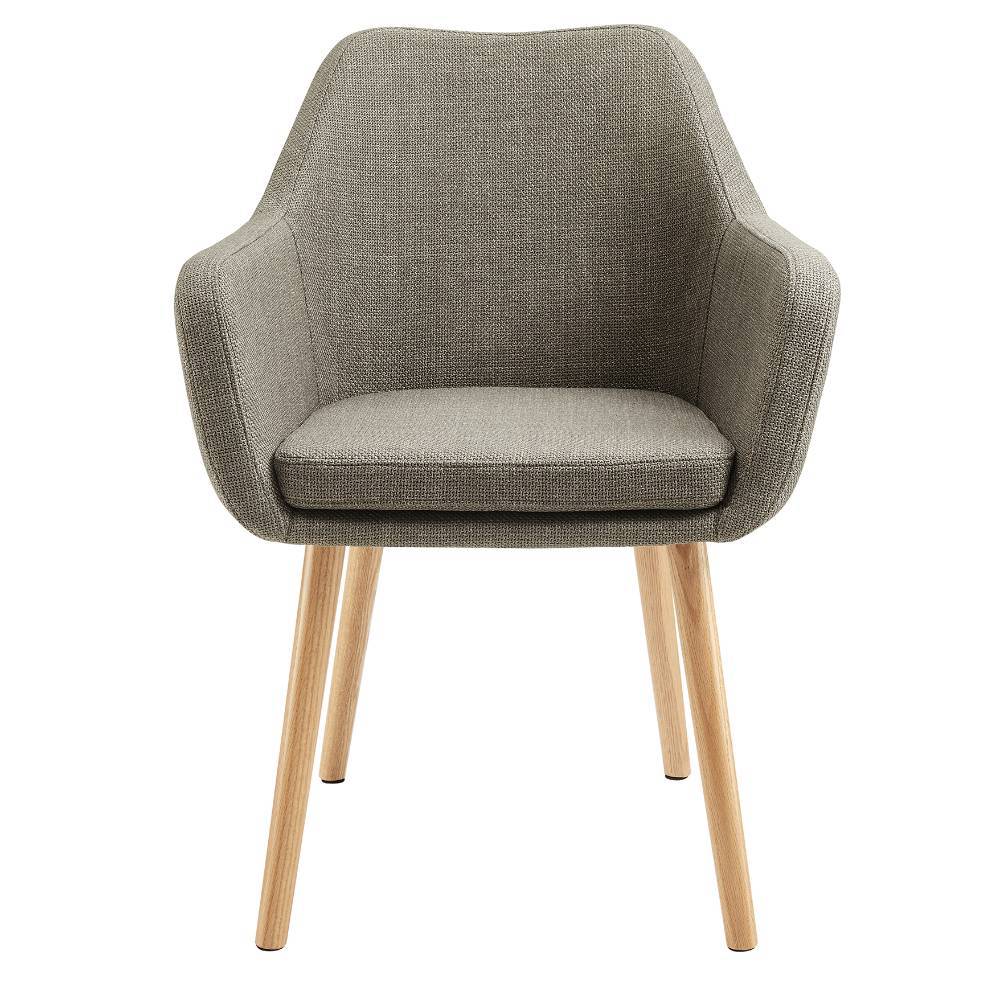 Esszimmerarmlehnstuhl Lida aus Strukturstoff im Skandi Design
