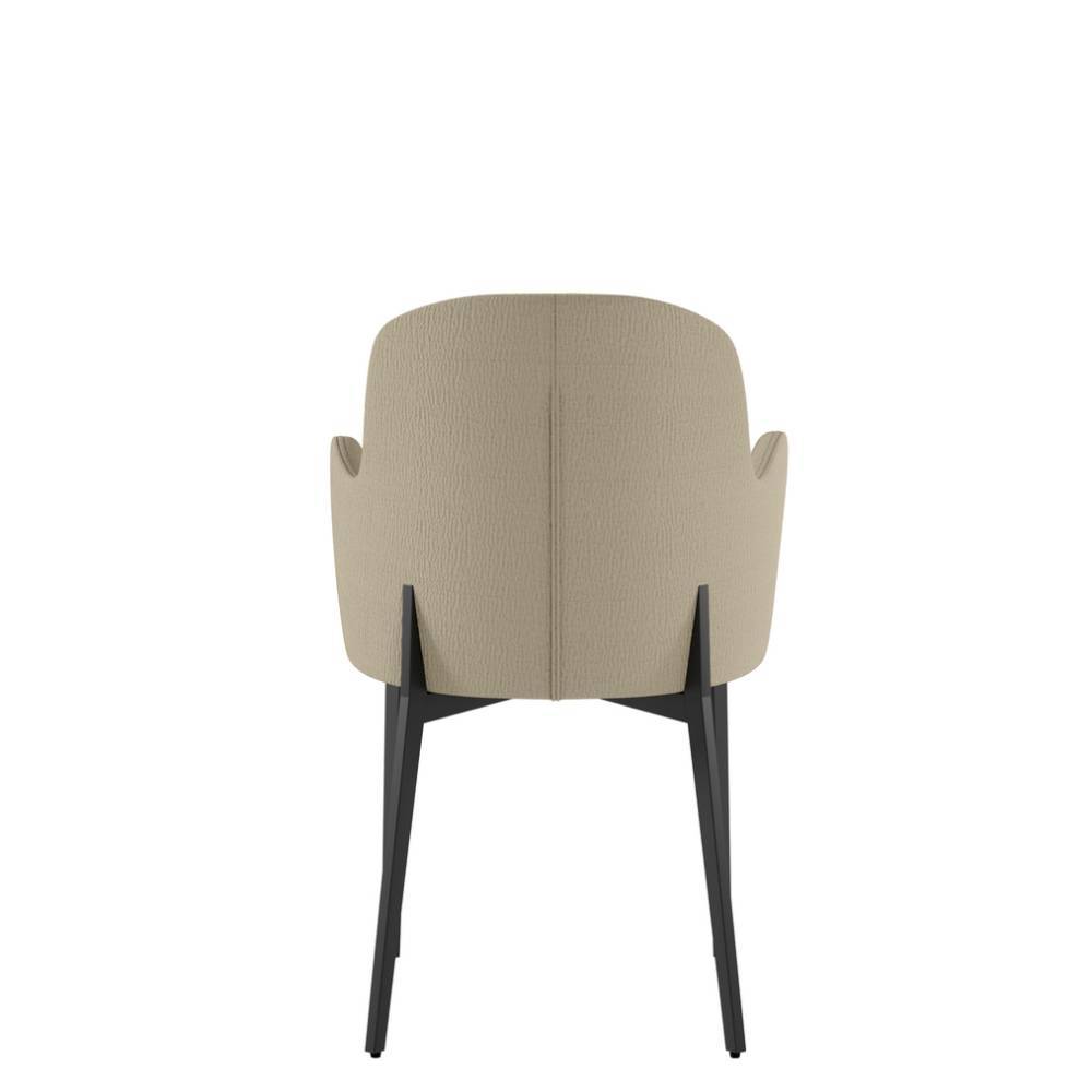 Esszimmerarmlehnstuhl Adamsaq in Beige aus Strukturstoff (4er Set)