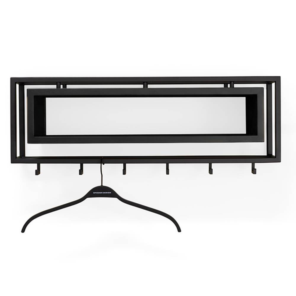 Wandgarderobe Cerala in Schwarz 78 cm breit