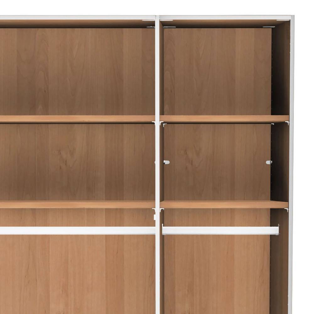 Drehtürenkleiderschrank Durac in Eiche Bianco und Weiß
