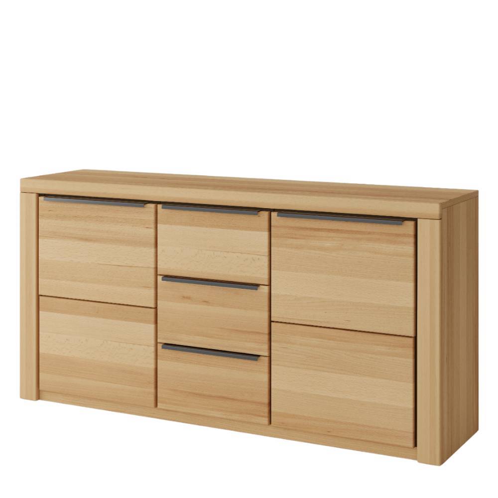 Sideboard Zella in Kernbuchefarben mit Drehtüren