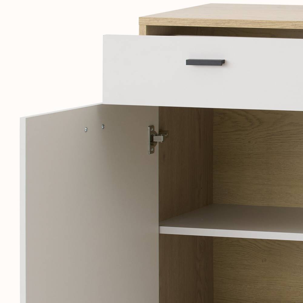 Sideboard Zimena mit zwei offenen Fächern 205 cm breit