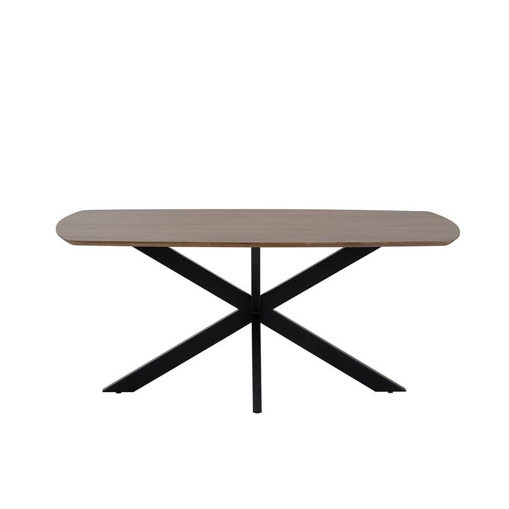 Massivholztisch Lourette mit Spider Gestell und Schweizer Kante