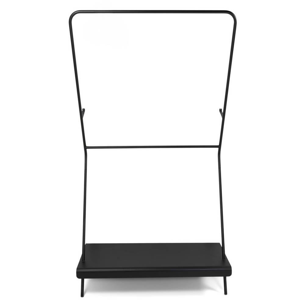 Metall Garderobenstaender Vinessia in Schwarz 166 cm hoch