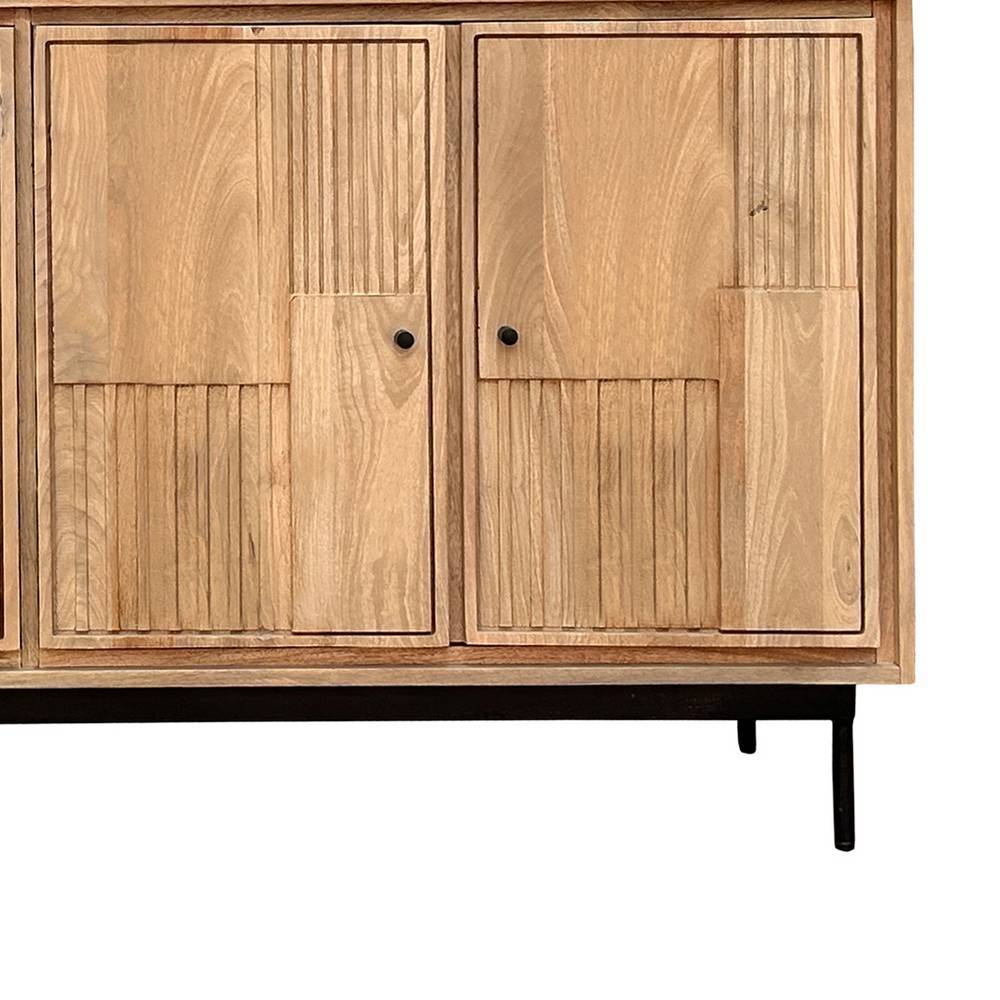 Sidebord Diaria aus Mangobaum Massivholz mit Drehtüren