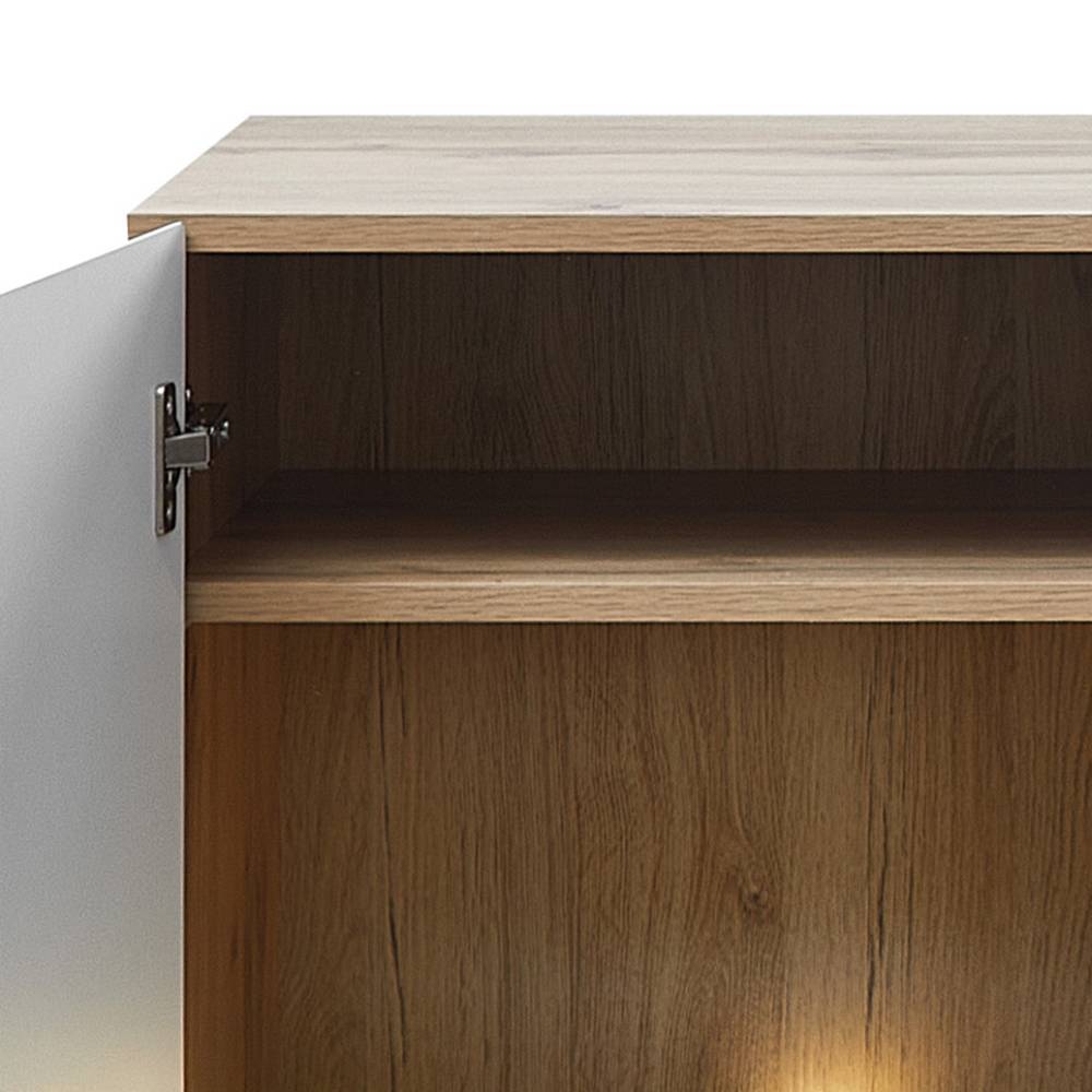 Sideboard Zandravo mit LED Beleuchtung und Hirnholz Applikationen