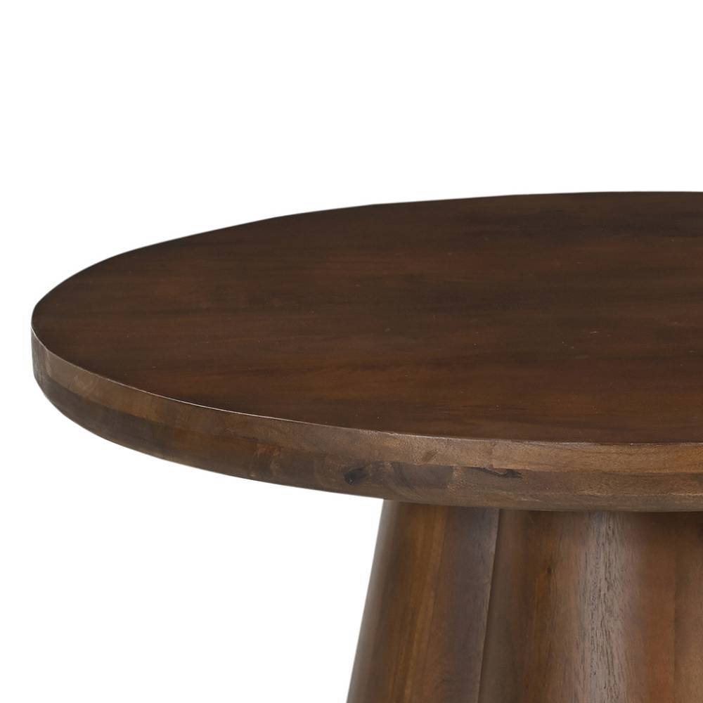Massivtisch Iloca in Dunkelbraun 40 cm hoch