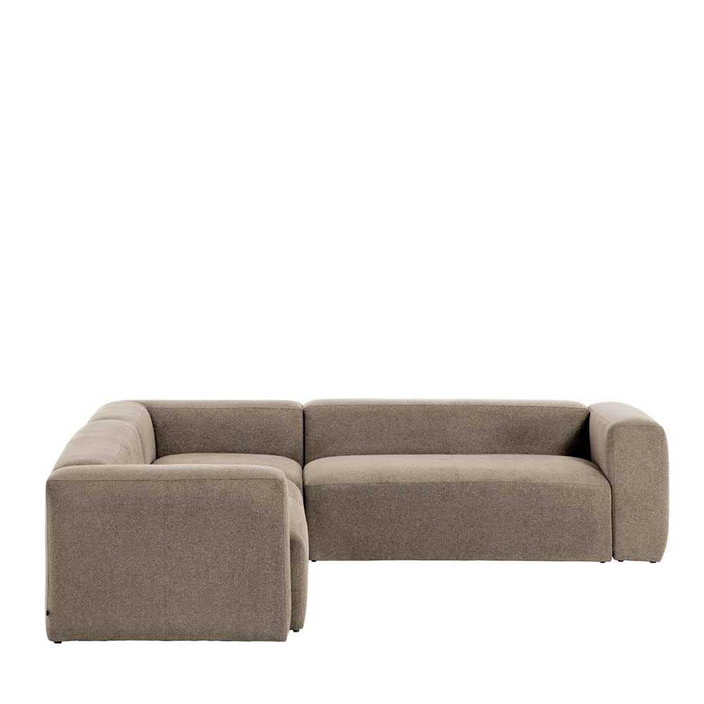 Wohnzimmercouch Blane in L Form Bezug Beige
