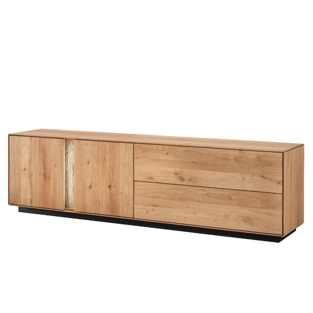 TV Lowboard Torfaen aus Wildeiche Massivholz 200 cm breit
