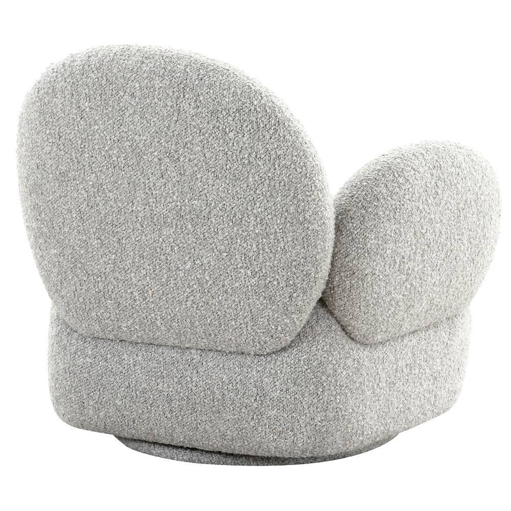 Einzelsessel Andra aus Boucle Stoff drehbar