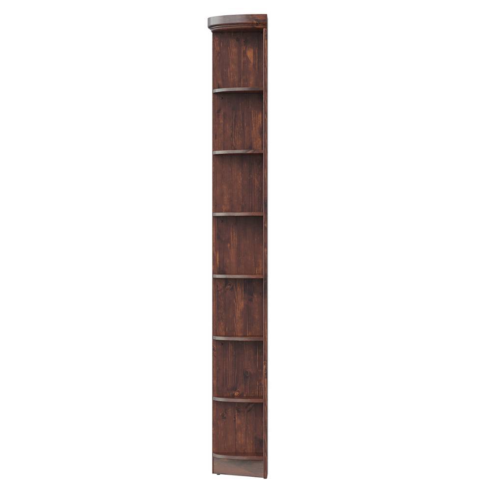 Dunkelbraunes Eck Regal Naguera in Dunkelbraun 220 cm hoch